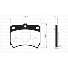 SANGSIN Sangsın SP1049 - Ön Fren Balata Kıa Prıde 1.3l 90- / Mazda 121 1.3l 87-90