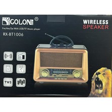 Golon RX-BT1006 Bluetooth USB Nostaljik Şarjlı Radyo