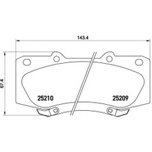 SANGSIN Sangsın SP1484 - Ön Fren Balata Toyota Hılux 2.5l 2kdftv KUN35 Vıgo 4×4 10-