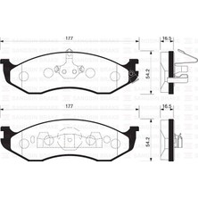 SANGSIN Sangsın SP1112 - Ön Fren Balata Jeep Grand Cherokee I 4.0l 5.2l 91-99 . Wrangler 96-07