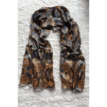 Hermes Vual Ipek Şal Etnik  Desen Gri