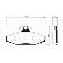 SANGSIN Sangsın SP1066 - Ön Balata A6 2.7t Quattro 97-05 Arka Balata Disk Ssangyong Musso 95 Korando 02