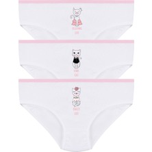 Koza İç Giyim Kız Çocuk 3'lü Sevimli Fare Desenli Slip