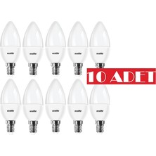 Ecolite 8W LED Candle Ampul 220V Opal Cam 810 Lm E14 3000K (10LU)