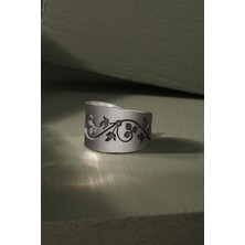 Sarmaşık Desenli Ayarlanabilir Gümüş Yüzük 16