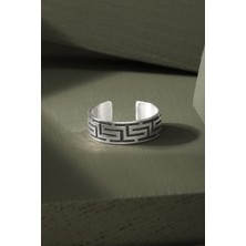 Labirent Model Ayarlanabilir Gümüş Yüzük 20