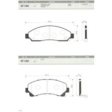 SANGSIN Sangsın SP1409 - Ön Fren Balata Isuzu D-Max 2.5l Ddi 163HP Euro5 4×2 4×4 12- Y.m.