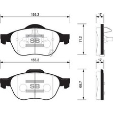 SANGSIN Sangsın SP1574 - x Ön Balata Avensıs 1.8 Vvtı- 2.0 Vvtı 01-03 15 Lik