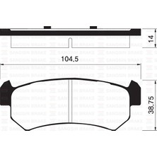 SANGSIN Sangsın SP1160 - Arka Balata Lacettı 1.4-1.6-1.8 04 Nubıra 1.4-1.6-1.8 2.0 04 GDB3348