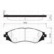 SANGSIN Sangsın SP1102 - Ön Fren Balatası Lacettı 1.4-1.6-1.8 2.0d 04 Nubıra 1.4-1.6-1.8 2.0d 04