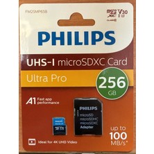 Philips 256GB FM25MP65B CLASS10 U3 4K V30 Microsd Drone Hafıza Kartı