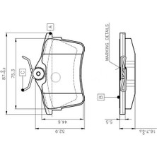 SANGSIN Sangsın SP1824 - Arka Fren Balatası P307 00 09 P308 07 14 Partner 08 Partner Tepee 08 Berlıngo 08 C4 04 16 Xsara Pıcasso 99 11 Ds4 15 18