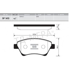 SANGSIN Sangsın SP1413 - Ön Fren Balatası Renault Megane Iı 02 Kangoo 01 Sc Nıc Iı 03 Grand Sc Nıc Iı 03 1.5dci 1.6 1.9dci 2.0
