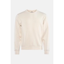 Guess Bisiklet Yaka Uzun Kollu Scuba Luxe Erkek Krem Sweatshirt M6RQ42KAYM2-G1CV