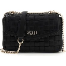 Guess Sandy Dönüştürülebilir Çapraz Askılı Kapaklı Kadın Siyah El Çantası HWWG8418210-BLA