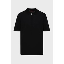 Guess Kadir Teknik Kısa Kollu Polo Yakalı Erkek Siyah Triko M6RR15Z4442-JBLK