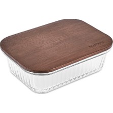 Karaca Massi Acacia Ahşap Kapaklı Cam Saklama Kabı 640 ml