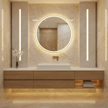 Aypars Atölye LED Işıklı Kare Ayna – Modern Dekoratif Duvar Aynası