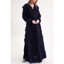 Societa Lacivert Godeli uzun elbise 94665