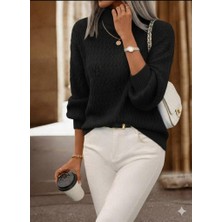 Sidelya Concept Kadın Uzun Kollu Balıkçı Yaka Triko Bluz