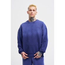 Machinist Erkek Gradient Washed Sweatshirt Gece Mavisi