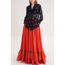 Societa Lacivert Yakası taş detaylıı gömlek 10836