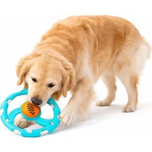 PatiCool 17 cm Dayanıklı Köpek Frizbisi – Büyük Irklar Için Zıplamalı Getir Oyuncağı, Sesli ve Diş Dostu