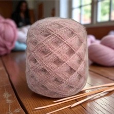 Kırlangıç Ebruli Zincir Moher El Örgü Ipi 150 gr