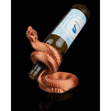 🐍🍷 Yılan Figürlü Şarap Şişesi Tutucu – 3D Baskı Dekoratif Stand