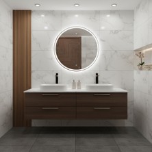 Aypars Atölye LED Işıklı Kare Ayna – Modern Dekoratif Duvar Aynası