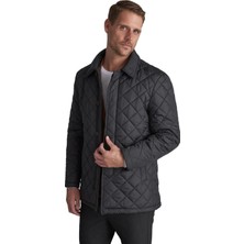 İGS Erkek Kapitone Düğmeli Klasik Mont – Siyah