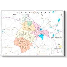 Tablofest Yatay Kanvas Tablo Ardahan Yerleşim Planı Harita Tablosu Ev Ofis Duvar Dekoru