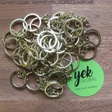 Orhan Çanta Anahtarlık Halkası Ezme 2.5 cm Gold ( 50 Adet )