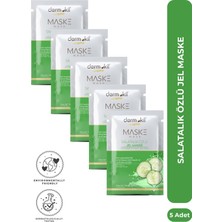 Dermokil Salatalık Özlü Jel Yüz Maskesi 15 ml x 5 Adet