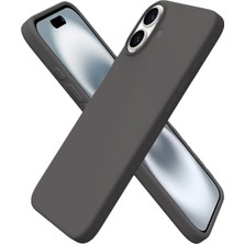 Bix iPhone 16 Silikon Kılıf Magsafe Uyumlu Güçlü Koruma Darbe Emici Seramik Gri