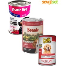 3'lü Mix Paket Konserve Köpek Maması - 3 Farklı Lezzet (3 x 410 Gr)