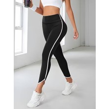 Sidelya Concept Kadın Yüksek Bel Yan Şerit Detaylı Dalgıç Tayt