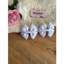 MELOKİDS Kurdele Fiyonk Renkli Lastikli Saç Tokası 2 Adet