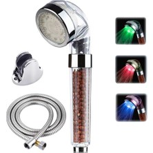 Hsc Bilişim Tasarruflu Boncuklu Ledli Duş Başlık Seti Pil Veya Elektrik Gerekmez Kinetik Enerjili