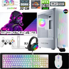 Xaser Astra X420 Ryzen 7 5700X 32GB Ram 1tb M.2 Nvme SSD 12GB RTX5070 Sıvı Soğutmalı 24,5" 240Hz Oyuncu Tavsiye Sistem