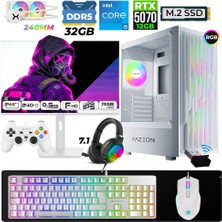 Xaser Astra X730 I5 14400F 32GB Ddr5 Ram 1tb M.2 Nvme SSD 12GB RTX5070 Sıvı Soğutmalı 24,5" 240Hz Oyuncu Tavsiye Sistem