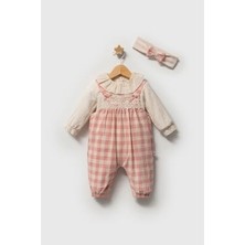 Tongs Baby 5776T – Louıse Élan Salopet | Kız Bebek Ekoseli Tulum