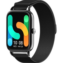 Tagomoon Haylou Rs4 Plus ile Uyumlu Kordon Hasır Metal Örgü Mıknatıslı Milano Kayış