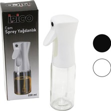 Go İthalat Cam 220ML Yağdanlık Sprey Siyah - Beyaz Plastik Başlık (5440)