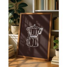 Fuart.Co More Espresso Kahve Temalı Dijital Baskı Poster (Çerçevesiz) Kafu