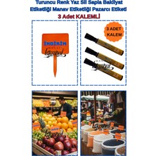 Manken İstanbul 25 Adet Yazı Kalemli Yaz Sil Sapla Küçük Boy Bakliyat Etiketi Manav Etiketi Pazarcı Etiketi