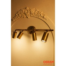 Tel Lighting 4 Başlıklı Spot GU10 Aplik, Eskitme