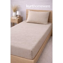 Kurthomeware Tek Kişilik Lastikli Çarşaf Yastık KILIFLI100X200 cm Düz Renk