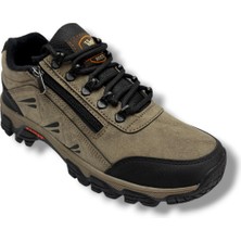 Wanderfull 3007-26 Deri Bağcıklı Outdoor Erkek Ayakkabı Vizon Siyah