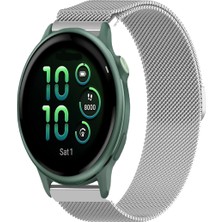 Tagomoon Garmin Vivoactive 6 ile Uyumlu Kordon Hasır Metal Örgü Mıknatıslı Milano Kayış